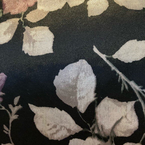 EC Croft & Barrow Black Floral Silky Satin Feel Sleep Pants Size Medium - Picture 8 of 11